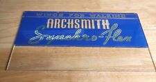 Vintage Wings For Walking Archsmith Synchro - Flex Advertisement Glass Sign  picture