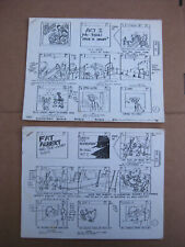 VINTAGE 1984 Fat Albert & the Cosby Kids 2 COMPLETE CARTOON EPISODE STORYBOARDS picture