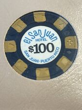 $100 El San Juan Puerto Rico Casino Chip ESJ-100b ***Rare Full Chip*** picture