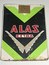 Rare Alas Extra Wing Cigarette Tobacco Metal Sign picture