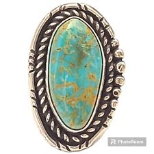 Earl Chee Jr Navajo Old Pawn Royston Turquoise Sterling Silver Ring Size6 picture
