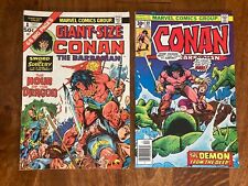 Marvel Comics Conan The Barbarian Giant Size #1 + #69 Bronze Age 1974 picture