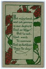 c1910's Raymond Howe Motto In Life Arts Crafts Unposted Antique Postcard picture
