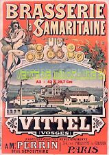 Brasserie La Samaritaine - Vittel Vosges - late 19th century - A3 laminated picture