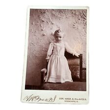 Antique Toddler Children of the Victorian Era Cabinet Photo Curly Hair picture
