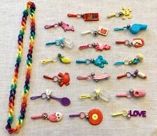 1980's / 20 Collectible Bell Charms And Rainbow Necklace picture