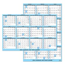 2024 Wall Calendar Monthly Large Wet & Dry Erase Laminated 24 x 36 Tube shipping picture