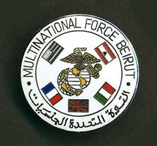 Metal Badge - Multinational Force Beirut Lebanon - USMC Marines - L080 picture