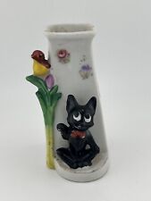 Vintage 1920’s-1930’s Souvenir Of Milwaukee Rare Felix The Cat Glass Posy Vase picture