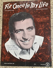 VINTAGE SHEET MUSIC FOR ONCE IN MY LIFE TONY BENNETT SEOUL USO RONALD MILLER picture