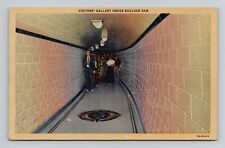 Postcard Visitor's Gallery Boulder Hoover Dam Nevada, Vintage Linen M10 picture