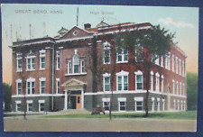 1909 Great Bend Kansas High School Postcard picture