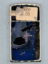 Vintage 1994 Fiji Islands High Polish Chrome Slim Zippo Lighter NEW picture