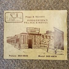 Vintage 80s Pappy & Harriets Pioneer Town Palace Motel Menu Yucca Valley CA picture