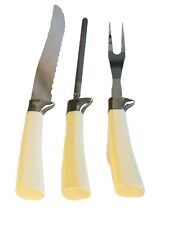 Vtg Wavecrest Regent Carving Set Fork Knife & Sharpener  Sheffield England picture