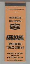 Matchbook Cover - Gas & Oil - Waterville Texaco Service Waterville, WA picture