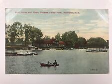 vintage 1911 boat house and river Rochester N Y divided back post card picture