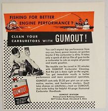 1954 Print Ad Gumout Carburetor Cleaner Men in Fishing Boat Cleveland,Ohio picture