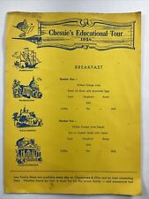 1958 Chessie's Educational Tour Menu Chesapeake & Ohio C&O Railroad picture