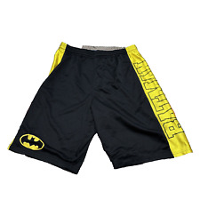 SUPER RARE Vintage Batman Gym Shorts Men’s Adult Size Small Black Yellow picture