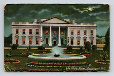 DB Postcard Washington DC The White House at Night Moonlight picture