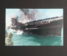 USS Franklin CV-13 Ship Disaster Japan Military WW2 Postcard #14 Unused picture