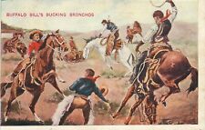 c1905 Buffalo Bill's Wild West Show Bucking Broncos Postcard picture