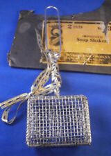 Vintage 20thC Wire Mesh Basket Washburn Company Soap Saver Wire Goods Shaker USA picture