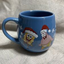 Viacom 2018 SpongeBob SquarePants Christmas Round Coffee Tea Mug Cup Blue picture