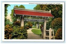 c1920's Entrance To Bethany Girls Camp Winona Lake Indiana IN Vintage Postcard picture