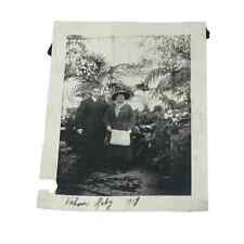 Vahan and Ruby in Greenhouse 1918 Vintage Antique Photo picture