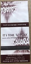 Vintage 30 Strike Matchbook Cover - Sahara It’s Time To Play Las Vegas, NV picture