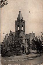 1910 Vintage Real Photo RPPC First English Lutheran Church Mansfield Ohio picture