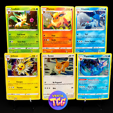 Pokemon Eeveelution  Set of 6 Sword & Shield Promo Cards Cosmos Holo Near Mint picture