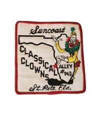 Vintage SUNCOAST CLASSICAL CLOWNS Alley Clowns of America sew on patch Rare  picture