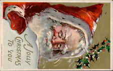 Postcard: Santa Bust A Jolly Christmas to You c.1910 picture