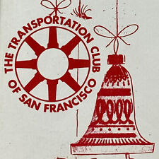 Vintage 1960 Transportation Club San Francisco Annual Christmas Luncheon Menu picture