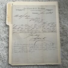 1869 American Civil War Financier Jay Cooke Discusses Rates Jay Cooke Signature picture
