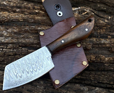 SHARDBLADE Custom HAND FORGED Damascus Steel Hunting MINI NECK KNIFE W/SHEATH picture