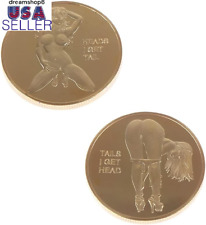 2 Pcs Double Side Sexy Woman Coin Adult Challenge Lucky Girl Commemorative Coins picture