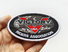 VINTAGE STYLE VICTORY MOTORCYCLE RIDERS ASSOCIATION IRON-ON EMBROIDERED PATCH... picture