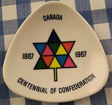 Vintage 1967 Canada Souvenir Centennial of Confederation Trinket Tray Ornamold picture