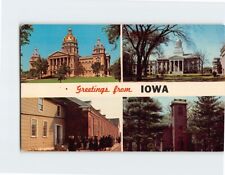 Postcard Iowa Famous Landmarks Greetings from Iowa USA picture