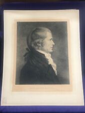 LARGE ANTIQUE PORTRAIT CHIEF JUSTICE JOHN MARSHALL ETCHING ALBERT ROSENTHAL 1837 picture