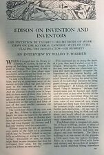 1911 Thomas Edison on Invention and Inventors picture