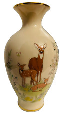 LENOX - Mother's Day Vase 1984 - Limited Edition - DEER FAWN & Beautiful Foliage picture