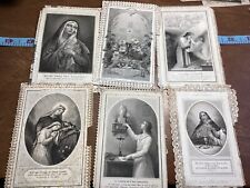 Antique Holy Card  1800’s six. Poor   virgin,sacred heart etc. picture