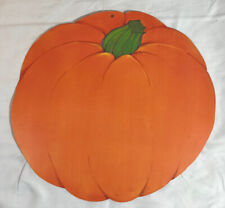 Vintage Two-sided Large die cut pumpkin Harvest￼ Halloween decoration paper picture