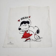 Vintage Hallmark Childs Handkerchief Peanuts Gang SNOOPY Kisses LUCY picture