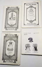 4 VINTAGE late 1800's Brown House Doll CLOTHES PATTERNS Antique Easy Sew Designs picture